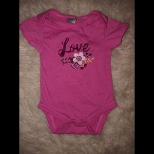 Charming Pink Love Bodysuit for Babies
